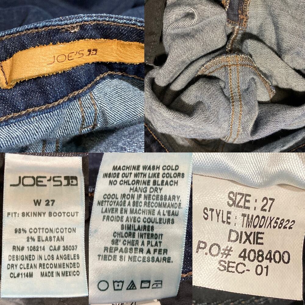 Joe's Jeans Skinny Bootcut Honey Boot In Dixie Dark Wash Women's Size 27 Short - Picture 11 of 16